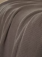 Плед 240х260 на кровать диван покрывало вязаный Хлопок 100 %