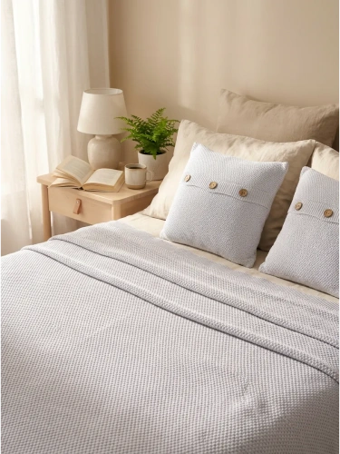 Плед 220х240 на кровать диван покрывало вязаный Хлопок 100 % фото 9