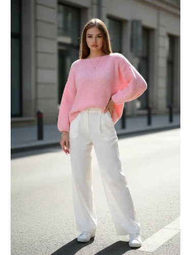 Вязаный свитер оверсайз удлиненный фото 3