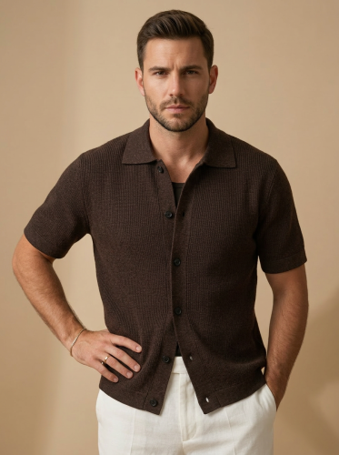 Кардиган мужской вязаный черный Old Money фото 3