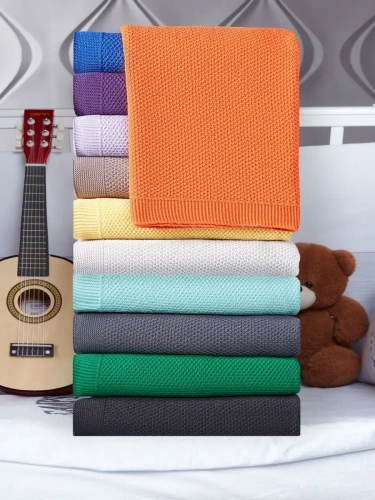 Плед вязаный для малыша 110x90 см хлопок для новорожденных фото 6