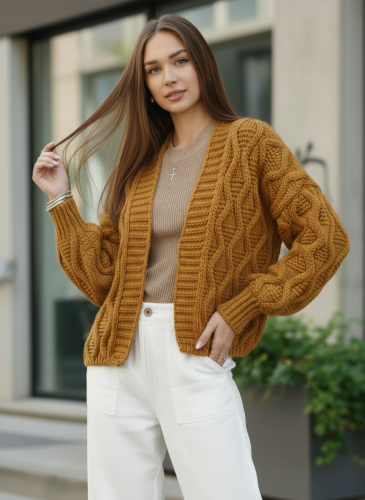 Кардиган женский укороченный летний оверсайз фото 7