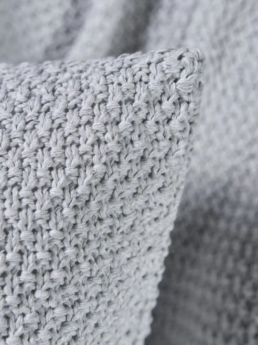 Наволочка декоративная вязаная для подушки 45 x 45 см хлопок фото 3