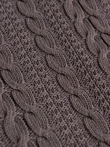 Плед 200x220 на кровать диван покрывало вязаный хлопок 100% фото 5