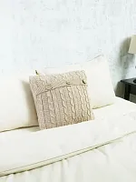 Наволочка декоративная вязаная для подушки 45 x 45 см хлопок