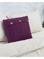 Наволочка декоративная вязаная для подушки 45 x 45 см хлопок