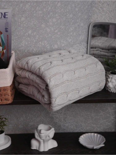 Плед 150х200 покрывало на диван кровать вязаный детский фото 4