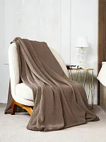 Плед 160х220 покрывало на диван кровать вязаный хлопок 100%