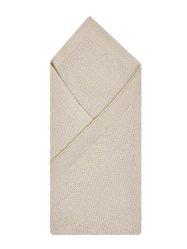 Плед вязаный для малыша 110x90 см хлопок для новорожденных фото 4