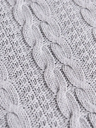 Плед 220x240 на кровать диван покрывало вязаный хлопок 100% фото 5