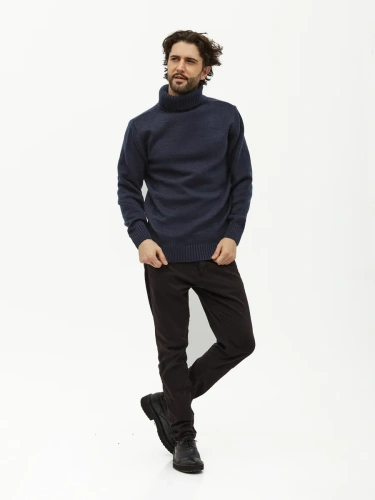 Свитер мужской с горлом теплый шерстяной фото 2