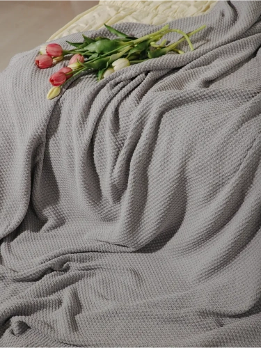 Плед 200х220 на кровать диван покрывало вязаный Хлопок 100 % фото 8