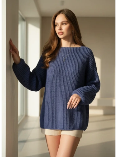 Вязаный свитер оверсайз удлиненный фото 10