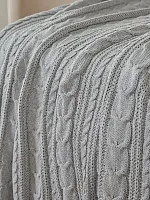 Плед 180х220 на кровать диван покрывало вязаный Хлопок 100 %