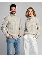 Свитер мужской с горлом теплый шерстяной