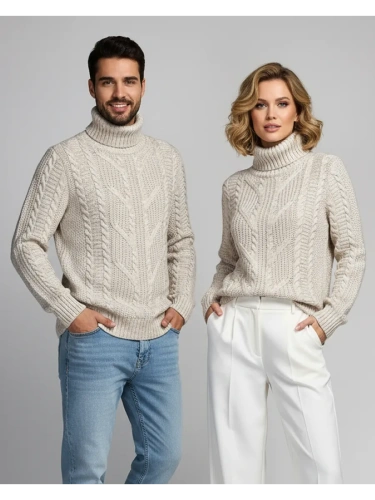 Свитер мужской с горлом теплый шерстяной