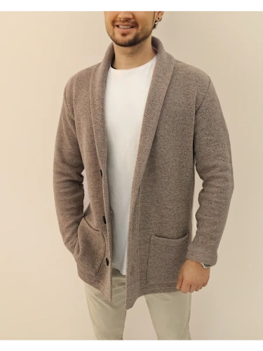 Кардиган на пуговицах длинный повседневный накидка удлиненный фото 3