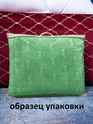 Плед 180x220 на кровать диван покрывало вязаный хлопок 100% фото 7