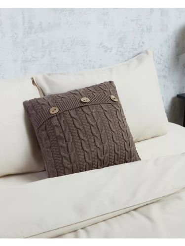 Наволочка декоративная вязаная для подушки 45 x 45 см хлопок