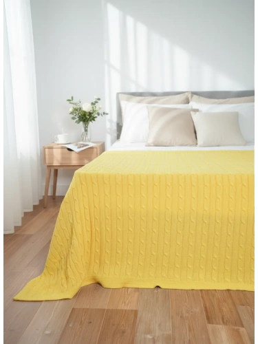 Плед 150х200 покрывало на диван кровать вязаный детский