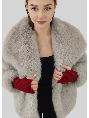 Митенки бордовые теплые перчатки без пальцев y2k фото 3