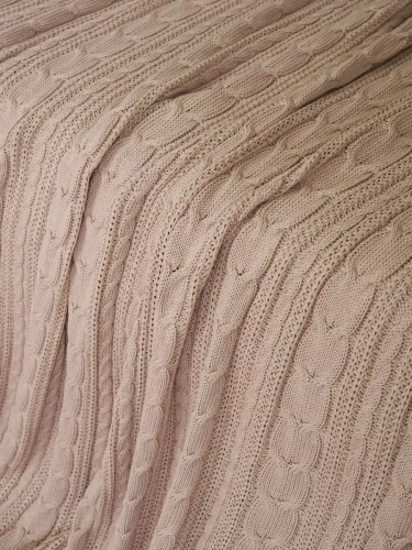 Плед 200х220 на кровать диван покрывало вязаный Хлопок 100 % фото 4