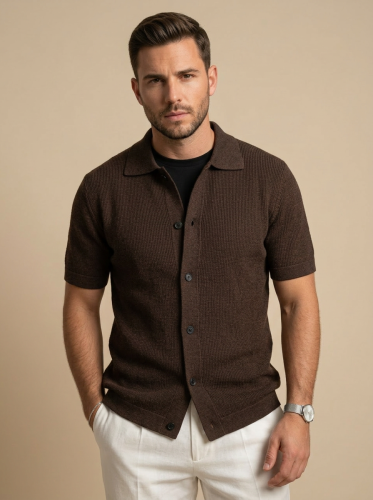 Кардиган мужской вязаный черный Old Money фото 4