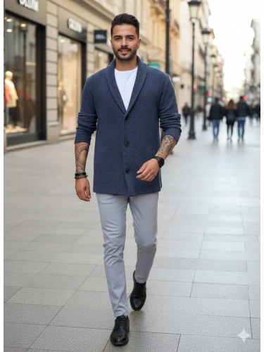 Кардиган на пуговицах длинный повседневный накидка удлиненны фото 2