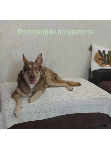 Плед 200х220 на кровать диван покрывало вязаный Хлопок 100 % фото 7